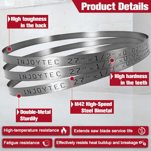 27 Inch Bandsaw Blades 14/18 TPI Sub-Compact Portable Saw Blades - size: 14/18T