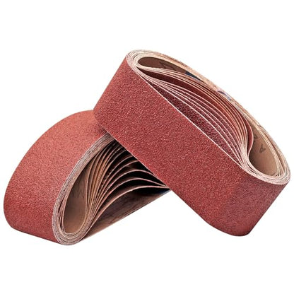 Taokyid 3 x 21-Inch Sanding Belts for Belt Sander 40 80 120 240 Grit 24 PCS - size: 3x21 inch
