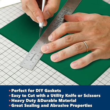 WochiTV Green Silicone Rubber Sheet, 12" Wide x 1/8" Thick x 12" Long High Temperature Rsistant Rubber Mat for DIY Gaskets Material, Pads, Sealing, Cushion, Microwave Oven Protection - color: 1/8" Thick Green, size: 12” x 12"