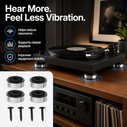 Speaker Isolation Pads EVA Rubber 40mm 4-Pack for Turntable Amplifier