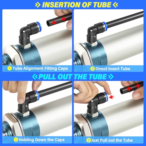 TAILONZ Black 6mm OD 4mm ID PU Air Hose Pipe Tube Kit 32 Meter 100ft - color: Black, size: 6mm OD/100ft/32m