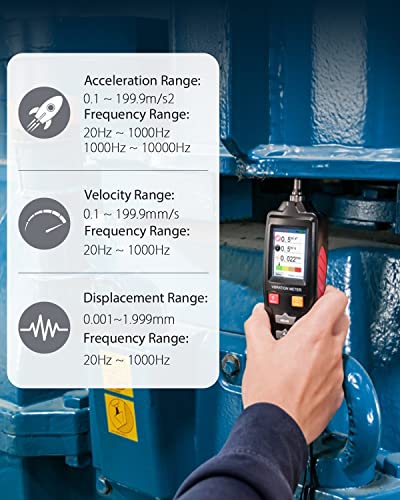 Wintact Handheld Vibration Meter, Digital Vibration Analyzer Tester
