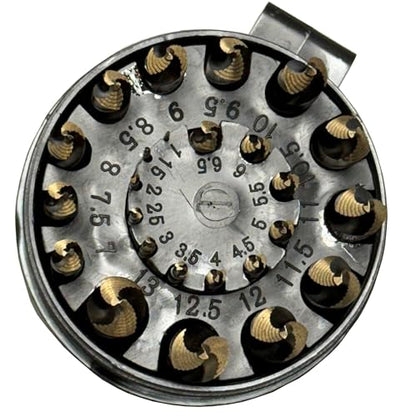 Drill America Stepped Point Cobalt Drill Bit 25 Piece Set in Plastic Case (1.00mm - 13.0mm x .50mm) - size: 25 Piece Set