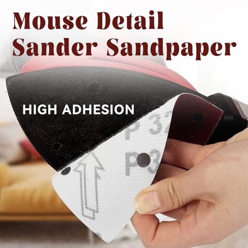 60 Pcs 320 Grit Mouse Sandpaper, Aluminum Oxide Mouse Sanding Pads - size: 320 Grit