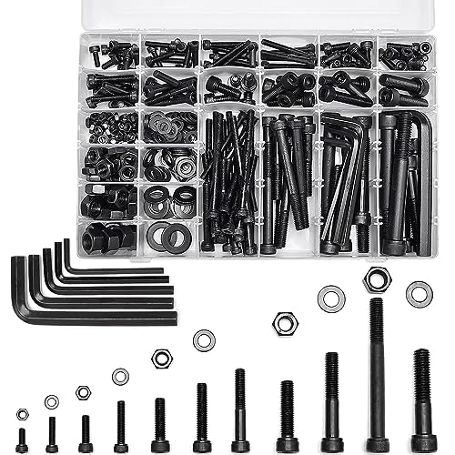 434PCS M5 M6 M8 M10 M12 Metric Bolt Assortment for Precision Machinery - color: X14-large-434 M5 M6 M8 M10 M12 Socket Cap（Black)
