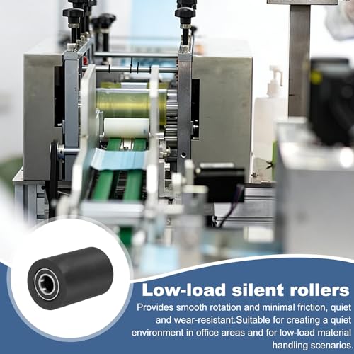 uxcell 2Pcs Plastic Roller Wheel with Bearings 3/8" x 1-3/16" x 1-3/4" - size: 3/8" x 1-3/16" x 1-3/4" (ID x OD x L)