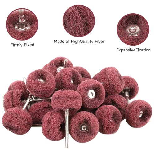 50 PCS Abrasive Buffing Wheel, 1 Inch Polishing Kit 240 Grit - style: Red 240 Grit 50pcs