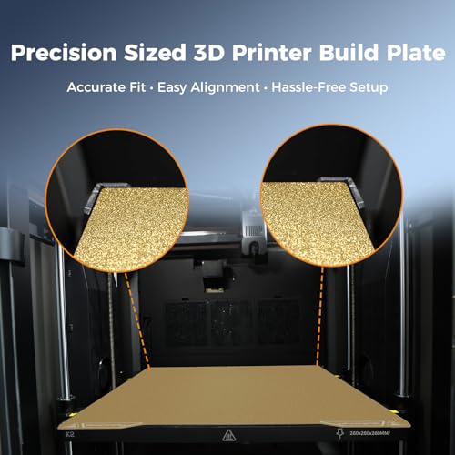 Creality K2 Build Plate Original 293x270mm Dual Side Textured Golden PEI Coating Spring Steel Magnetic Bed Plate 3D Printer Build Plate for Creality K2 - style: K2 PEI Plate