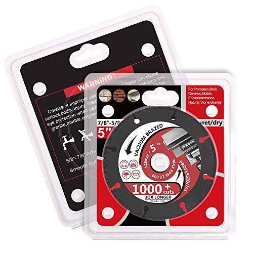 5" Diamond Metal Cutting Disc Diamond Cut Off Wheel for Cutting Steel Rebar, Sheet Metal, Ductile Pipe, Angle Iron, Stainless Steel and Similar Materials (5-1pc) - size: 5-1pc