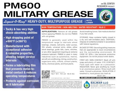 PM600 NLGI 2 High-Temp Red Multi-Purpose Grease (14oz)