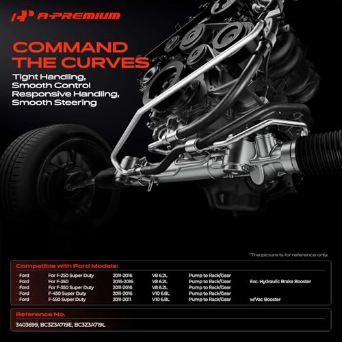A-Premium Power Steering Pressure Hose Assembly Compatible with Ford