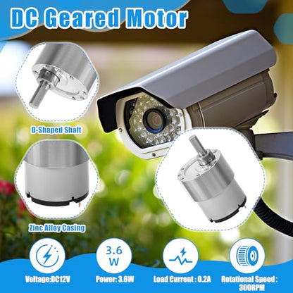Copkim 12V DC Geared Motor Kit, 300rpm - style: 300rpm