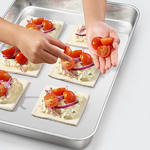 TeamFar Baking Sheet, 17.6"x 13" x 1" Stainless Steel Large Cookie Sheet - size: 17.6" x 13" x 1"