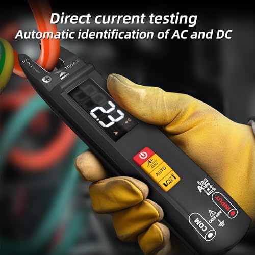 Open Jaw Digtal Multimeter 6000 Counts Clamp Meter, Digital Electrical Tester,Rechargeable with Smart Mode,Measuring Resistance,Capacitance,Frequency,Continuity,Diode,AC/DC Voltage&Current