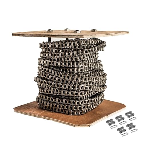 Jeremywell 41 SS Stainless Steel Roller Chain 50 Feet with 5 Connecting Links