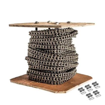 Jeremywell 41 SS Stainless Steel Roller Chain 50 Feet with 5 Connecting Links