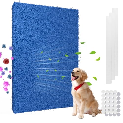 Reusable Air Filter 20x30,Washable Cut to Fit Furnace Filters,MERV 6 Replacement Filter for HVAC, RV, Washable Replacement Air Conditioner Filters, 24 PCs Hooks(Actual 20x30x0.7 in.) - style: MERV 6-1PC-Blue