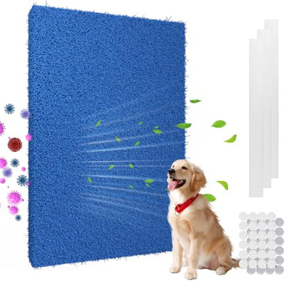 Reusable Air Filter 20x30,Washable Cut to Fit Furnace Filters,MERV 6 Replacement Filter for HVAC, RV, Washable Replacement Air Conditioner Filters, 24 PCs Hooks(Actual 20x30x0.7 in.) - style: MERV 6-1PC-Blue