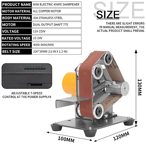 Mini Belt Sander Electric Knife Sharpener Polishing Grinding Tool