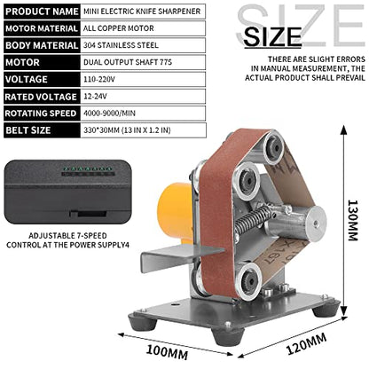 Mini Belt Sander Electric Knife Sharpener Polishing Grinding Tool