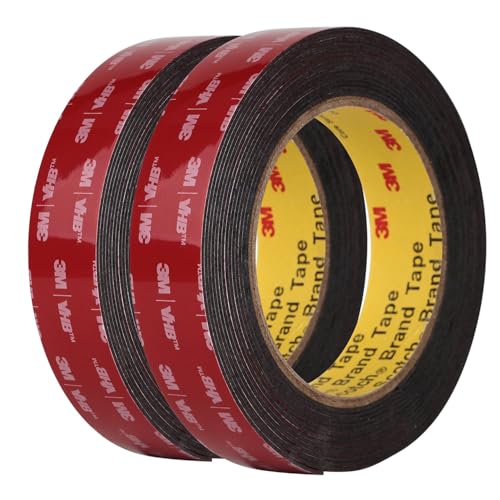 3M 5925 Double Sided Mounting Tape, 2 Pack 1 in Foam Tape - size: 1" × 10ft
