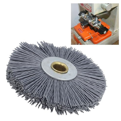 Key Machine Deburring Brush, 3.1in Nylon Burr Removal Cleaning Tool for Bravo Special for Rekord 80x15x10mm Stainless Steel Wire Wheel Brush