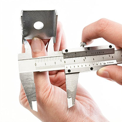 Vernier Caliper, 6 Inch/150mm Professional Micrometer Stainless Steel Caliper Measuring Tool for Inside, Outside, Depth and Step Measurements
