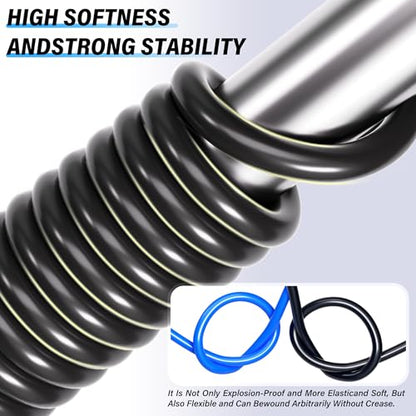 TAILONZ Black 6mm OD 4mm ID PU Air Hose Pipe Tube Kit 32 Meter 100ft - color: Black, size: 6mm OD/100ft/32m