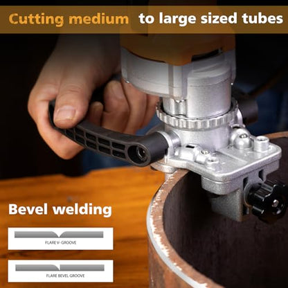 Handheld Chamfer Tool, Metal Chamfering Tool, for Trimming, Beveling, Deburring, 45 Degree Arc and Bevel, 850W 120V 60Hz, Model PT-100 (Machine) - style: Machine