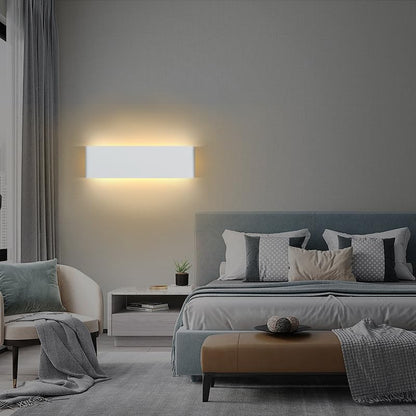 KICAAO 15.7in White Modern Wall Sconce 2-Pack,16W Warm Light 3000K - color: Warm light 3000K
