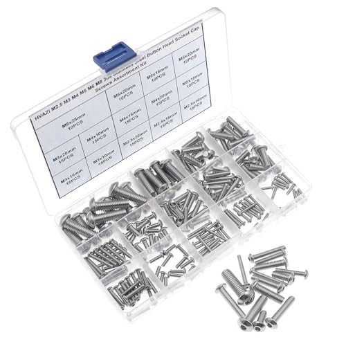 Metric M2.5-M8 304 Stainless Steel Button Head Socket Cap Screw Kit