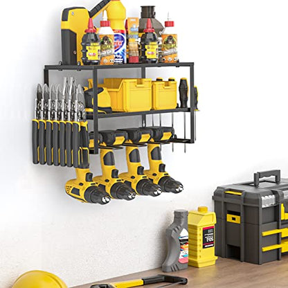 SPACECARE Power Tool Organizer- 1 Pack 3 Layers Rack for 4 Drill Holders - style: 4 Drill Holders A