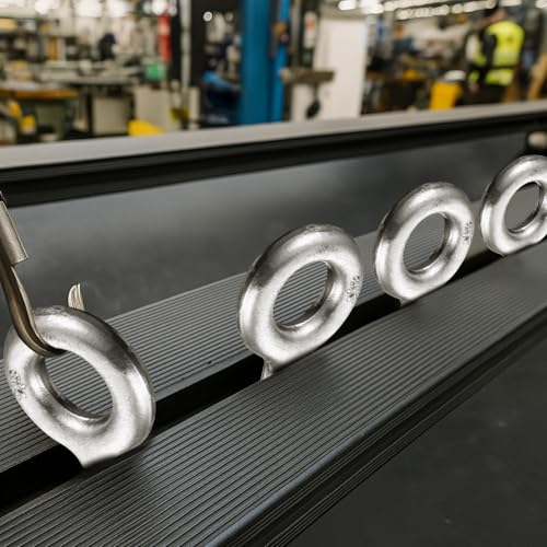 LEIFIDE 8 Pack 3/4'' x 12" Eye Bolt with Nut Rigging Hot Dipped Galvanized Eye Bolt 5200 lb Working Load Limit for Wood Anchoring Chain and Wire Rope - size: 3/4'' x 12"