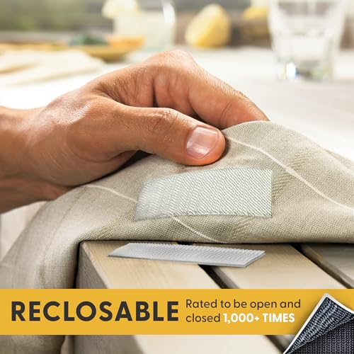Industrial Strength - 10FT Clear Indoor/Outdoor Adhesive Mounting Tape - Self Mating Reclosable Fastener Compatible with 3M SJ3550 / SJ3560 Dual Lock - size: 10 FT, style: Clear