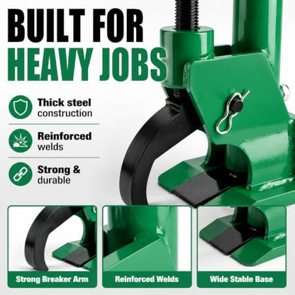 Manual Tire Bead Breaker, Adjustable Hammer Tires Changer Fit for 38 and 42 inches Tire Operation, ATV, Golf Cart, Tractors, Trucks, Heavy Duty Tires Repair (Green(Manual)) - color: Green(Manual)