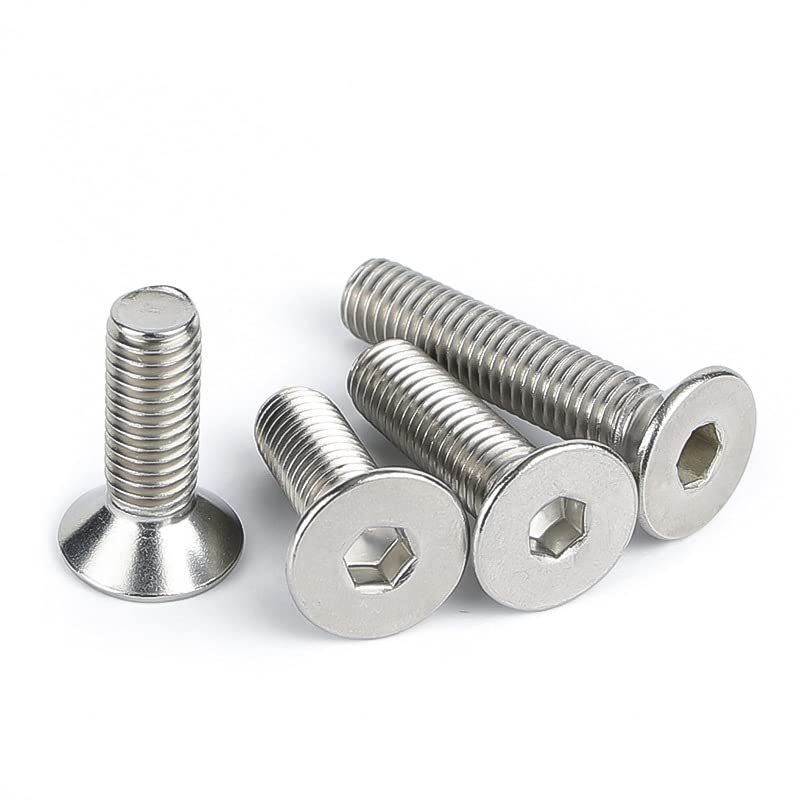 M2-0.4x30mm Flat Head Socket Cap Screws Bolts, Stainless Steel 18-8 (304), Bright Finish, Allen Socket Drive,Machine Screws Inner Hex Screw Fasteners Bolts, 50 Pcs - size: M2x30mm(50PCS)