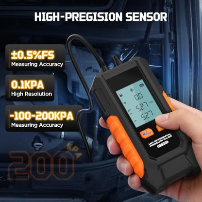 Manometer, Dual-Port Gas Pressure Tester, -101 to 200 kPa Range