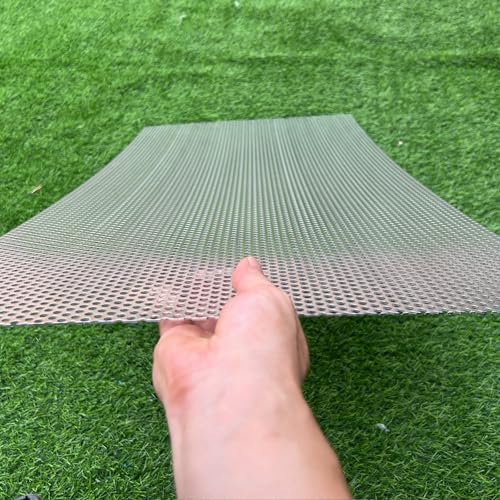 Aluminum Perforated Metal Sheets 36"x18" 16 Gauge Expanded Metal Mesh Aluminum Opening 1/5" 0.2 inch (About 5 mm) Perforated Steel Sheet Aluminum Mesh Screen Decorative Metal Mesh - size: 36" X 18"