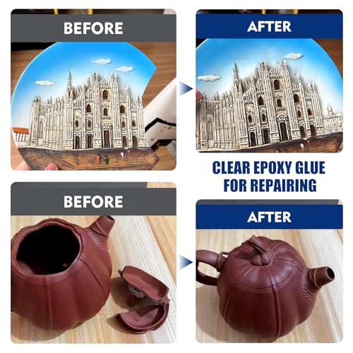 5 Minute Epoxy Glue 3.4oz Clear 2 Part Strong Fast Cure Adhesive Repair
