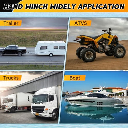 Hand Winch Boat Trailer Winch 800LBS