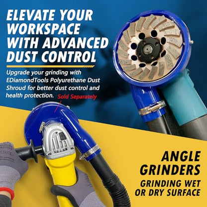 4.5" Diamond Grinding Wheel for Concrete Masonry 9 Segments 7/8"-5/8" - style: 4.5" Diameter - 9 Segments