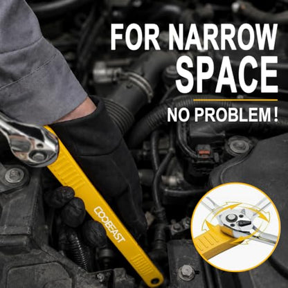 3/8 inch Pro Offset Extension Wrench Impact Wrench Extender Tool Socket Set - color: Yellow, size: 16.34inch