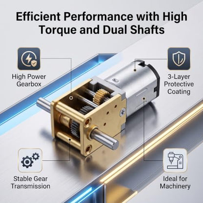 DC 6V Micro Geared Motor 150 RPM High Torque for Automation Equipment Control Systems and Speed Reduction - color: Dc6v 150rpm