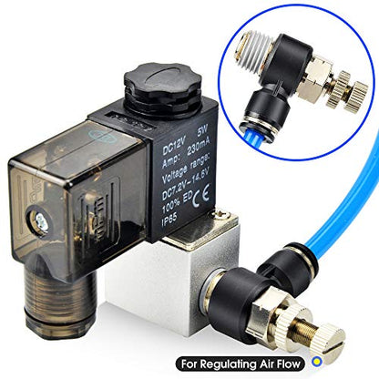 TAILONZ 1/4" x 3/8" NPT SL-1/4-N3 Elbow Flow Control Valve 3Pcs - size: 1/4"OD3/8"NPT