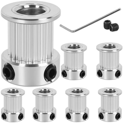 6 Pack GT2 Timing Belt Pulley 20 Teeth,8mm bore,synchronous Pulley - size: 20T-B8-10