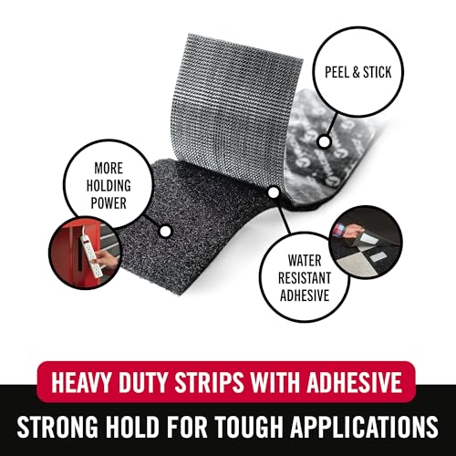 VELCRO Brand Heavy Duty Fasteners, Black, 4 x 2 in Strips, 8 Sets - color: Black, size: 4in x 2in