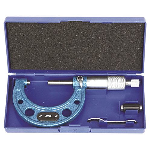HFS(R) Outside Micrometer with 0.0001" Accuracy, Carbide Anvil and Laser-Etched Scale (1-2"x0.0001", Classic Ratchet) - size: 1-2"x0.0001", style: Classic Ratchet