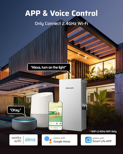 DEWENWILS 300W Wi-Fi Low Voltage Landscape Transformer, 3 Zones, 2.4Ghz - style: WiFi-300W-Stainless Steel