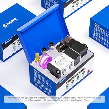 TAILONZ 1/8"NPT DC12V Solenoid Valve 2Position 3Way Junction Box 3V110-06 - color: DC12V, size: 2 Position 3 Way-1/8"NPT