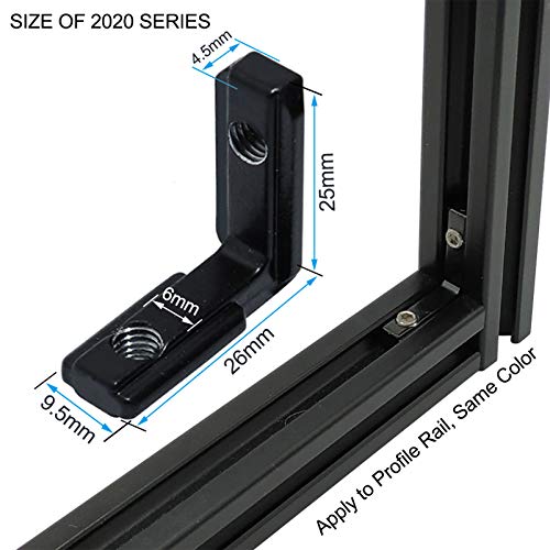 40 Set 2020 Aluminum Extrusion Hardware Accessories Corner Brackets - style: 20 sets with M5 20 sets with m5